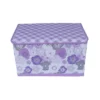 Bacati - Watercolor Floral Purple/Gray Fabric Storage Toy Chest