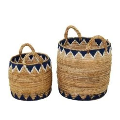 Set Of 2 Banana Leaf Storage Baskets Brown - Olivia & May -IRIS Storage Deals Store GUEST 8281c358 53b1 43b3 ae73 b027aa901a98