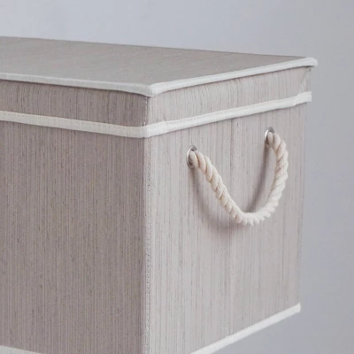 WeThinkStorage 2pk 34L Foldable Organizing Storage Bin With Rope Handle And Lid 6 WeThinkStorage 2pk 34L Foldable Organizing Storage Bin With Rope Handle And Lid - Image 6