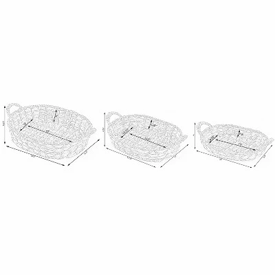 Vintiquewise Seagrass Fruit Bread Basket Tray With Handles 5 Vintiquewise Seagrass Fruit Bread Basket Tray With Handles - Image 5