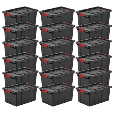 Sterilite 15 Gallon Stackable Industrial Tote With Latches, Tie Down Holes, And Indexed Lids For Heavy-Duty Storage Needs 7 Sterilite 15 Gallon Stackable Industrial Tote With Latches, Tie Down Holes, And Indexed Lids For Heavy-Duty Storage Needs - Image 7