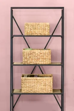 Vintiquewise Natural Woven Water Hyacinth Wicker Rectangular Storage Bin Basket With Handles, Set Of 3 -IRIS Storage Deals Store GUEST 844464f0 5d1d 47c2 a772 9108d97a7632