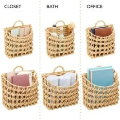 MDesign Hyacinth Home Storage Wall Mount Basket, Set Of 2 12 MDesign Hyacinth Home Storage Wall Mount Basket, Set Of 2 -IRIS Storage Deals Store GUEST 844e4e81 39f4 4af6 8603 7c60e50eb71a