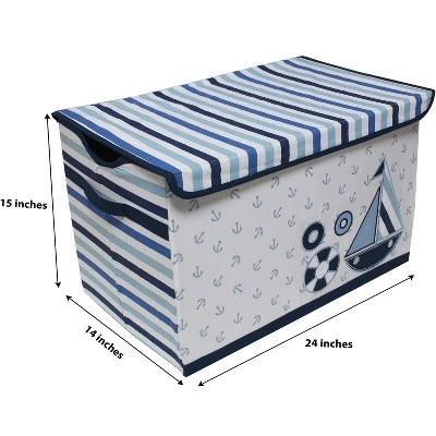 Bacati - Little Sailor Storage Toy Chest 2 Bacati - Little Sailor Storage Toy Chest - Image 2