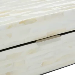 Set Of 2 Shell Mosaic Patterned Wood Box White - Olivia & May -IRIS Storage Deals Store GUEST 84c657e4 f342 4f0b 9e62 07aad831662c