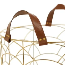 Set Of 3 Large Metal Storage Baskets Gold - Olivia & May -IRIS Storage Deals Store GUEST 84ccef61 230c 42b1 bdc5 09dfc4cfc6cd