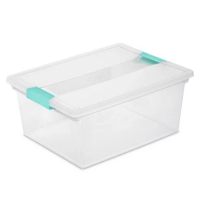 Sterilite Medium Clear Multipurpose Plastic Storage Tote, 4 Pack, And Large Clear Multipurpose Plastic Storage Tote, 4 Pack For Home Organization 1 Sterilite Medium Clear Multipurpose Plastic Storage Tote, 4 Pack, And Large Clear Multipurpose Plastic Storage Tote, 4 Pack For Home Organization