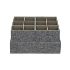 Household Essentials 3pc Drawer Organizer Set Graphite Linen -IRIS Storage Deals Store GUEST 853e33f9 f7fd 420d a79e 488fa68936df