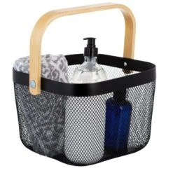Simplify Mesh Tote With Bamboo Handle Black 8 Simplify Mesh Tote With Bamboo Handle Black -IRIS Storage Deals Store GUEST 86e47962 f635 4073 a5a3 47be0b5e1f18