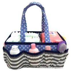 Bacati - Elephants Blue/Gray Storage Caddy