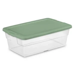 Sterilite Stackable 6 Quart Home Storage Tote Container With Handles For Efficient Space Saving Household Organization, Crisp Green (30 Pack) -IRIS Storage Deals Store GUEST 870f952f 387d 4b97 8738 573273c5afe7