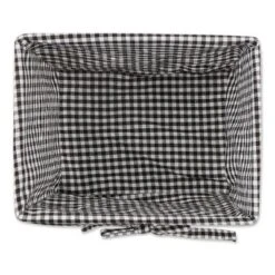 IRIS Storage Deals Store 15 Design Imports Set Of 3 S Antique White Chicken Wire Gingham Check Liner Baskets Black/White