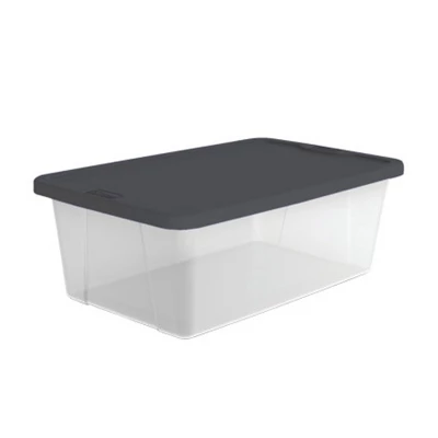 Homz Snaplock Stackable 6 Quart Clear Organizer Storage Container Bin With Tight Seal Gray Lid For Home Organization (10 Pack) 1 Homz Snaplock Stackable 6 Quart Clear Organizer Storage Container Bin With Tight Seal Gray Lid For Home Organization (10 Pack)