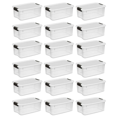 Sterilite Plastic Stackable Storage Container Bin Box Tote With White Latching Lid Organizing Solution For Home & Classroom 6 Sterilite Plastic Stackable Storage Container Bin Box Tote With White Latching Lid Organizing Solution For Home & Classroom - Image 6