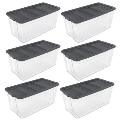 Sterilite Storage System Solution With 200 Quart Clear Stackable Storage Box Organization Containers With Grey Latching Lid 8 Sterilite Storage System Solution With 200 Quart Clear Stackable Storage Box Organization Containers With Grey Latching Lid - Image 8