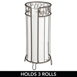 MDesign Decorative Metal Toilet Paper Storage Holder Stand, 3 Rolls -IRIS Storage Deals Store GUEST 8a14a241 93d2 406c 81cc 431af09a35f9