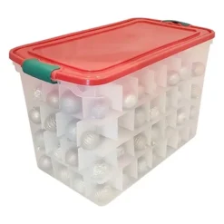 Homz 112 Quart Stackable Durable Plastic Clear Base Holiday Storage Container Tote Box With Latching Carry Handles And Dividers, Clear (2 Pack) 7 Homz 112 Quart Stackable Durable Plastic Clear Base Holiday Storage Container Tote Box With Latching Carry Handles And Dividers, Clear (2 Pack) -IRIS Storage Deals Store GUEST 8ab6ae33 02be 411d abb1 aaf3e4f95782