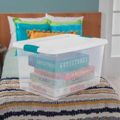 Sterilite 64 Quart Clear Plastic Stackable Storage Container Bin Box Tote With White Latching Lid Organizing Solution For Home & Classroom -IRIS Storage Deals Store GUEST 8ac4abcb 254e 4706 abb2 170f1998dcff