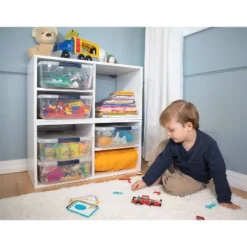 Rubbermaid Cleverstore Home Office Organization 30 Quart Latching Stackable Plastic Storage Tote Container With Lid , Clear (12 Pack) -IRIS Storage Deals Store GUEST 8addabf1 99b3 48aa 851b df84177ceaf3 1