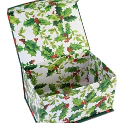 Craftoutlet.Com Christmas Magnetic Closure Box Sm - 1 Rigid, Magnetic Closure Christmas Gift Box Or Christmas Decoration 4.5 Inches - Rigid