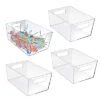 Azar Displays X-Large Organizer Storage Tote Bin With Handle 13"W X 9.5"D X 6.5"H, 4-Pack.
