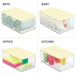 MDesign Plastic Stackable Toy Storage Bin Box With Lid, 5" High, 2 Pack -IRIS Storage Deals Store GUEST 8b14a1c4 d30c 446d af79 b127d556130e