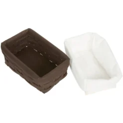 Juvale 5-Pcs Brown Small Rectangular Woven Nesting Baskets, Lined Wicker Set For Organizing Closet, Kitchen, Pantry Shelves, Bathroom (3 Sizes) -IRIS Storage Deals Store GUEST 8c1aae7a 9a6f 4536 8fc8 0558e010615f