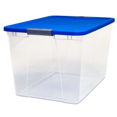 Homz 64 Quart Secured Seal Latch Extra Large Single Clear Stackable Storage Container Tote, Garage, Or Basement 5 Homz 64 Quart Secured Seal Latch Extra Large Single Clear Stackable Storage Container Tote, Garage, Or Basement - Image 5