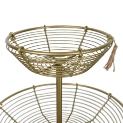 3-Tiered Basket Riser Brass Metal With Jute Tassel By Foreside Home & Garden 7 3-Tiered Basket Riser Brass Metal With Jute Tassel By Foreside Home & Garden -IRIS Storage Deals Store GUEST 8cf2f6a1 9de3 4e0d ac00 907bccba3ad9