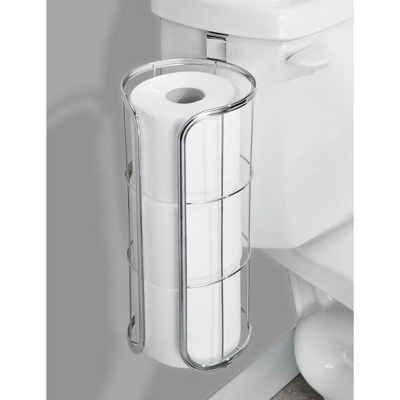 MDesign Metal Over The Tank Toilet Tissue Paper Roll Holder 1 MDesign Metal Over The Tank Toilet Tissue Paper Roll Holder