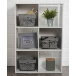 Design Imports Set Of 3 S Rustic Bronze Chicken Wire Ticking Stripe Liner Baskets Black/White -IRIS Storage Deals Store GUEST 8da27fe4 b243 4406 96e4 16b92b693383