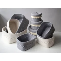 Assorted Set Of 3 Round Dharma Organizer Baksets - Gray - Shiraleah -IRIS Storage Deals Store GUEST 8ddab983 ce7b 428d b59a 8c8c3ab0e33a