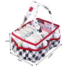 Bacati - Lumberjack Red/Black/Gray Boys Cotton Nursery Storage Caddy -IRIS Storage Deals Store GUEST 8dfd02d5 b4d6 495a 8a98 ee5d383d788e