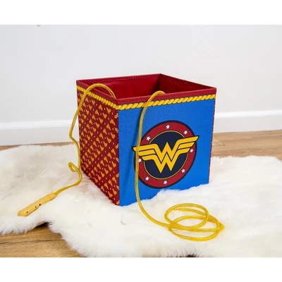 Ukonic DC Comics Wonder Woman Logo Storage Bin Cube Organizer | 11 Inches 2 Ukonic DC Comics Wonder Woman Logo Storage Bin Cube Organizer | 11 Inches - Image 2