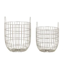 Set Of 2 Contemporary Iron Storage Baskets Silver - Olivia & May 7 Set Of 2 Contemporary Iron Storage Baskets Silver - Olivia & May -IRIS Storage Deals Store GUEST 8e5f0e7f e23e 4cc2 9c1a 38c5568a73f7