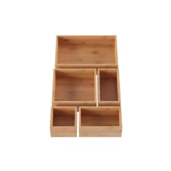 Drawer Organizer -5 Compartment Modular Natural Wood Bamboo Space Saver Tray Storage For Kitchen, Office, Bedroom And Bathroom By Hastings Home 9 Drawer Organizer -5 Compartment Modular Natural Wood Bamboo Space Saver Tray Storage For Kitchen, Office, Bedroom And Bathroom By Hastings Home -IRIS Storage Deals Store GUEST 8ec4a3d3 6045 4258 9932 dea351569b30