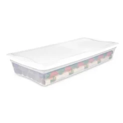 Sterilite 41 Quart Lightweight Plastic Clear Multipurpose Under Bed Storage Box Container Tote With Secure Snapping Lid For Home Organization, 24 Pack -IRIS Storage Deals Store GUEST 8f16f987 c08b 415b a791 c7bad365afb8