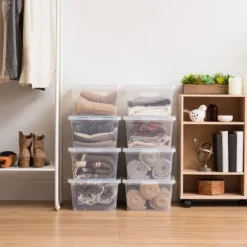 IRIS USA 12 Pack 17 Quart Plastic Storage Bin Tote Organizing Container, Clear -IRIS Storage Deals Store GUEST 8f7c1770 c67a 4055 8f56 359ca8c979eb