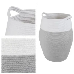 Home-Complete Cotton Rope Laundry Basket -IRIS Storage Deals Store GUEST 8fa0e05b 9959 4ab1 9303 c4d17dbcd824