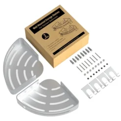 GeekDigg 14" X 9" Triangular Aluminum Drill-Free Corner Shower Caddy With Razor Holder-2-Pack-Silver 5 GeekDigg 14" X 9" Triangular Aluminum Drill-Free Corner Shower Caddy With Razor Holder-2-Pack-Silver -IRIS Storage Deals Store GUEST 8fb752be eede 4677 8c6e 559cb0d18334