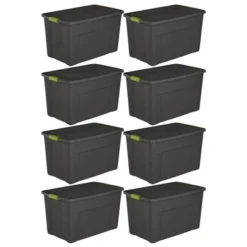 Sterilite Stackable 35 Gallon Storage Tote Box With Latching Container Lid For Home And Garage Space Saving Organization, Gray -IRIS Storage Deals Store GUEST 9135e248 4b7f 400c beb1 b244973ee2d6
