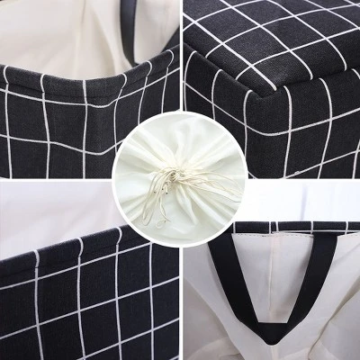 Unique Bargains Foldable Baskets Canvas Fabric Cube Container With Rope Handles Storage Bins 7 Unique Bargains Foldable Baskets Canvas Fabric Cube Container With Rope Handles Storage Bins - Image 7