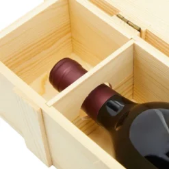 Bright Creations Wood Single Bottle Wine Gift Box, Pinewood Wooden Wine Crate Stoarge Case With Clasp For Birthday, Wedding, Housewarming -IRIS Storage Deals Store GUEST 92fb4f19 d4b9 4fa8 9aed 0864d5ff7e24