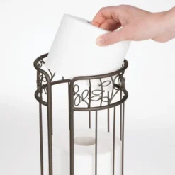 MDesign Decorative Metal Toilet Paper Storage Holder Stand, 3 Rolls -IRIS Storage Deals Store GUEST 93275e78 e58b 4c3e b868 2079a4f43250