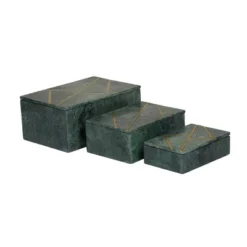 Set Of 3 Marble Box With Gold Linear Lines Green- Olivia & May -IRIS Storage Deals Store GUEST 9458a105 4d27 4d3d 9721 c478b19d5d28