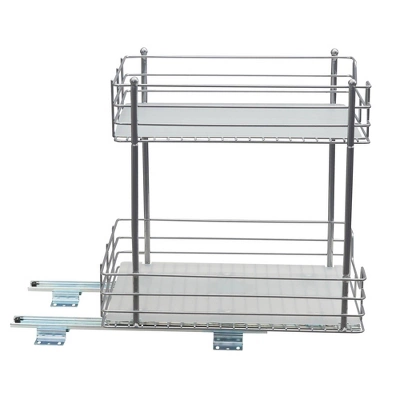 Household Essentials 12" 2-Tier Pantry Organizer Nickel 3 Household Essentials 12" 2-Tier Pantry Organizer Nickel - Image 3