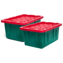 HOMZ 4415MXDC.02 Durabilt 15 Gallon Heavy Duty Impact Resistant Stackable Holiday Storage Tote With Snap-Fit Lid, Green/Red (4 Pack) 7 HOMZ 4415MXDC.02 Durabilt 15 Gallon Heavy Duty Impact Resistant Stackable Holiday Storage Tote With Snap-Fit Lid, Green/Red (4 Pack) -IRIS Storage Deals Store GUEST 94d2bf77 a4cd 46bd 8f6f c25fdd327564 1