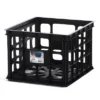 Sterilite Plastic Black Storage Box Milk Crate Containers Home