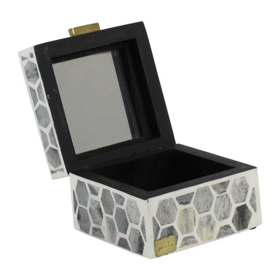 Mela Artisan | Gramercy Box In Grey Ivory 3 Mela Artisan | Gramercy Box In Grey Ivory - Image 3