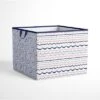 Bacati - Olivia Coral/Navy Storage Box Large